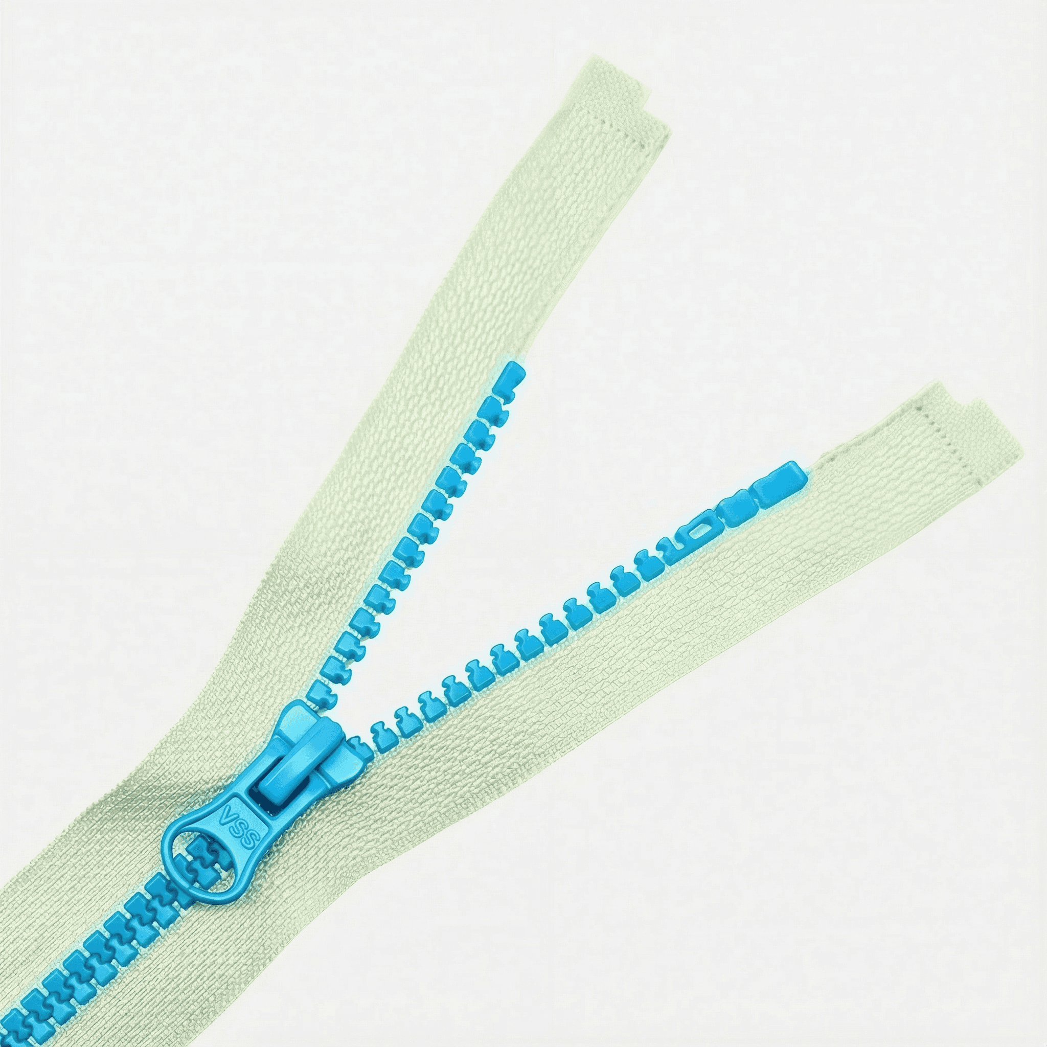 Quick-Release Plastic Zipper