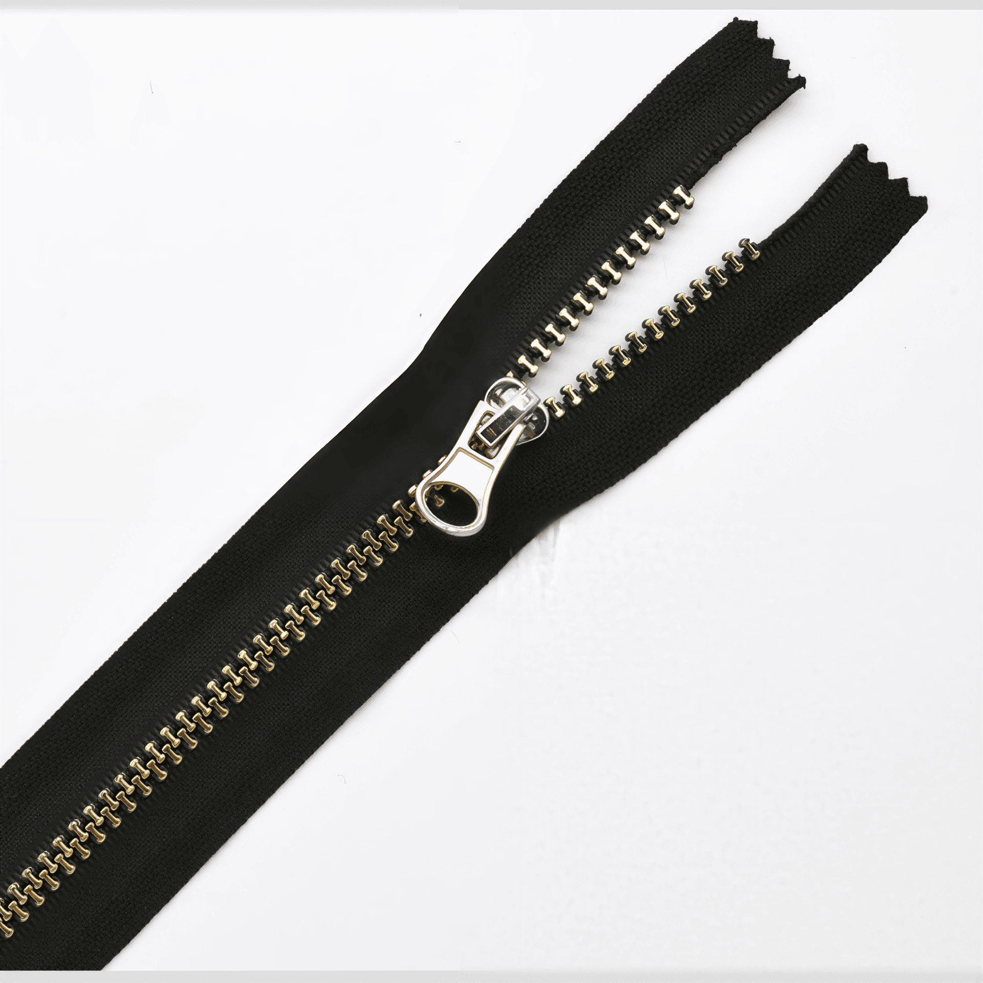 Metal-Look Plastic Zipper